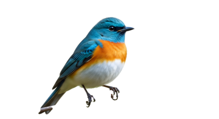 Vibrant blue bird illustration for nature themes, branding, and cheerful design