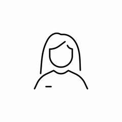 female user profile icon sign vector