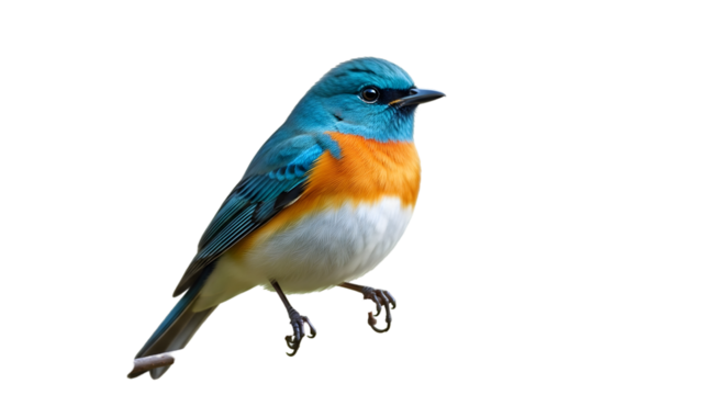 Vibrant blue bird illustration for nature themes, branding, and cheerful design