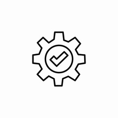 gear setting process complete icon sign vector
