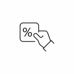 hand holding offer icon sign vector