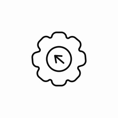 internal gear arrow icon sign vector
