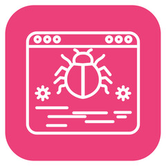 Website Bug icon vector image. Can be used for Computer Programming.