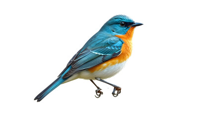 Fototapeta premium Vibrant blue bird illustration for nature themes, branding, and cheerful design