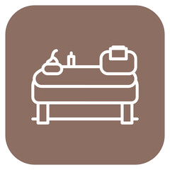 Spa Bed icon vector image. Can be used for Spa.