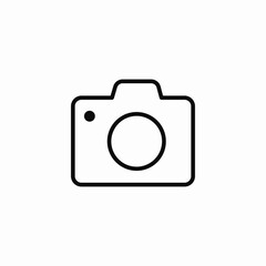 outline digital camera icon sign vector