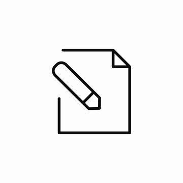 pencil editing document icon sign vector