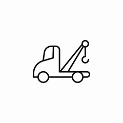 roadside tow truck icon sign vector
