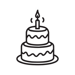 Cake food icon. Freshness sweet art vector design.