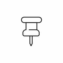 standard push pin icon sign vector