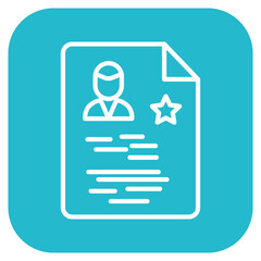 Resume icon vector image. Can be used for Online Marketing.
