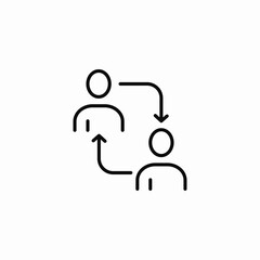 user data transfer icon sign vector