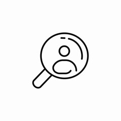 user search magnifying glass icon sign vector