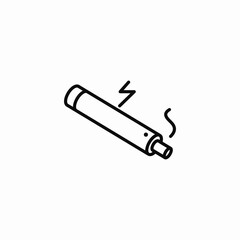 vaping e cigarette lightning bolt icon sign vector