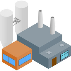 vector isometric factory