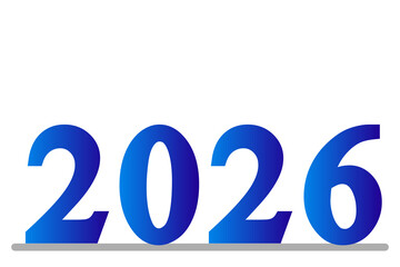 Happy New Year Greeting Banner. Elegant Color 2026  Year Typography. New opportunity, challenge and strategy.plans, goals and visions in business for year 2026.New Year poster design