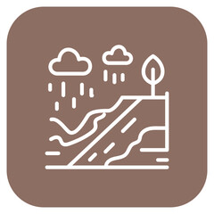 Landslide icon vector image. Can be used for Natural Disaster.