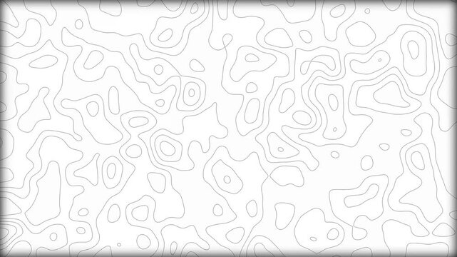 Abstract Topographic Map Lines Background &ndash; Seamless Loop Terrain Pattern Animation