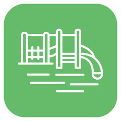 Playground icon vector image. Can be used for Amusement Park.