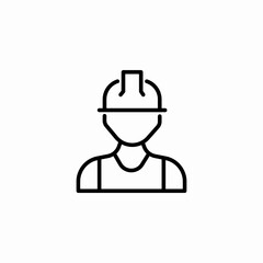 construction worker hardhat icon sign vector