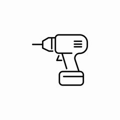 cordless power drill icon sign vector