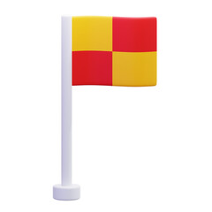 Flag with Red and Yellow Quadrants