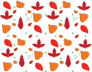 Autumn leaves seamless