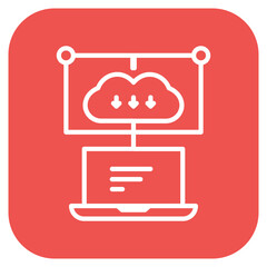 Network Data Backup icon vector image. Can be used for Networking.