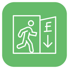Evacuation Plan icon vector image. Can be used for Risk Management.