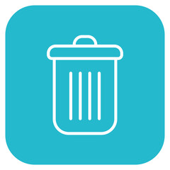 Trash Can icon vector image. Can be used for Earth Day.