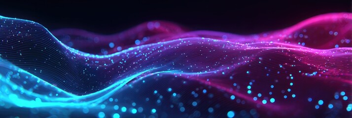 Abstract digital wave of vibrant colors