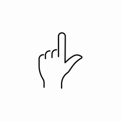 hand pointing upward cursor icon sign vector