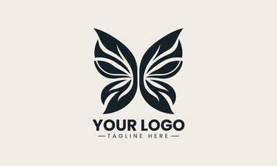 Obraz premium Iconic butterfly logo representing freedom and elegance in minimalist modern vector illustration design