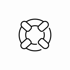 Fototapeta premium life saver ring icon sign vector