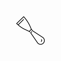 metal putty knife icon sign vector