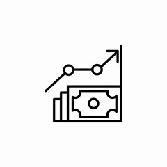 profit growth investment icon sign vector