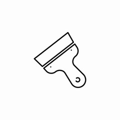 putty knife spatula icon sign vector