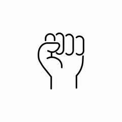 raised clenched fist icon sign vector