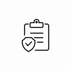 secure policy document icon sign vector