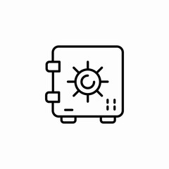 security metal safe icon sign vector