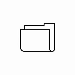 simple file folder icon sign vector