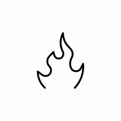 simple fire flame icon sign vector