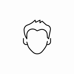 spiky short messy hair icon sign vector