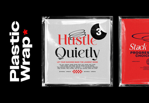 Transparent Plastic Wrap Square Bag Overlays