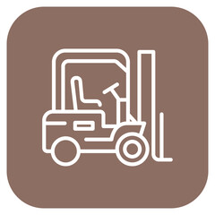 Forklift icon vector image. Can be used for Warehouse.