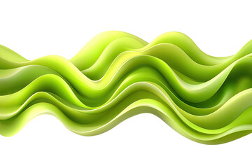 Green wavy, flowing organic form on black
