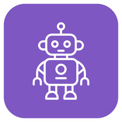 Robot icon vector image. Can be used for Manufacturing.