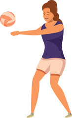 Fototapeta premium Professional volleyball player receiving the ball during a volleyball match