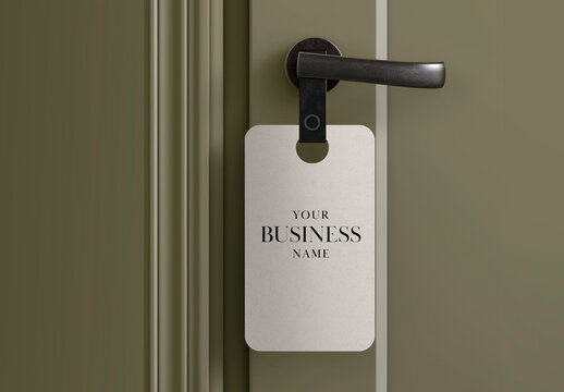 Elegant Door Hanger Design Template Mockup PSD