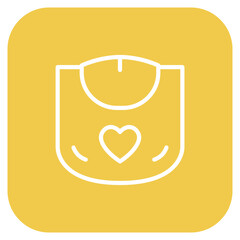 Baby Bib icon vector image. Can be used for Baby Shower.